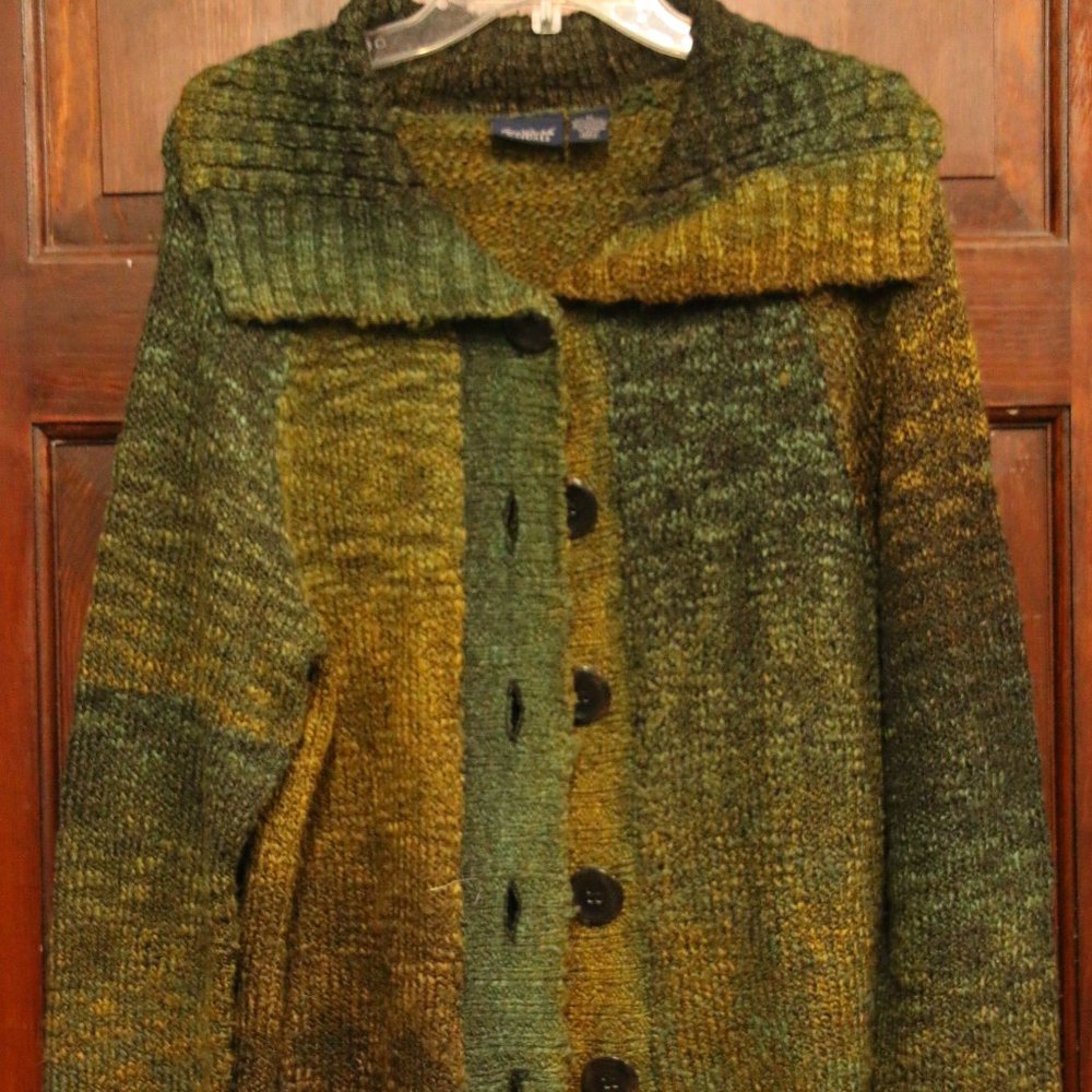 Green Gloria Venderbilt Cardigan (read below)